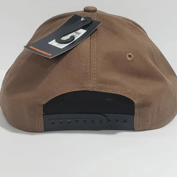 Heybo Brown/Olive Green Mens Snapback Hat With Felt Deer Patch,NWT. - Picture 3 of 7
